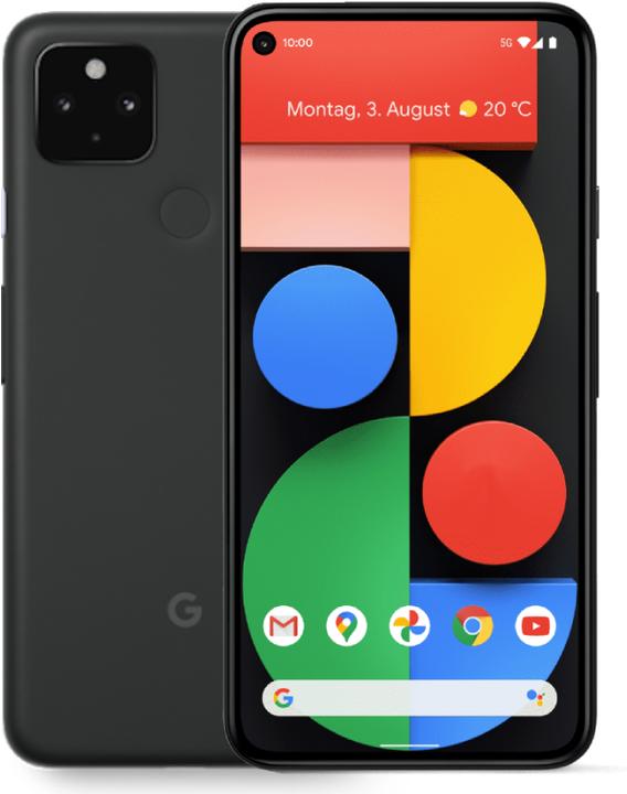 Produktbild Google Pixel 4a 5G (128 GB, Just Black, 6.20", SIM + eSIM, 16 Mpx, 5G)