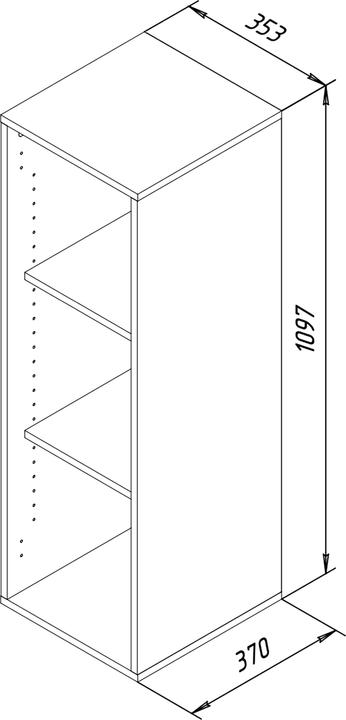 Actual product image VCM Wood office cabinet filing rack Lona l 3 compartments (35 x 37 x 110 cm)