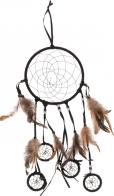 Actual product image Ootb Brown / black dream catcher with feathers (40 x 16 cm)