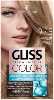 Schwarzkopf Gliss Color Care & Moisture Hair Dye 9-48 Light Nudeond (9-48 Light Nude Blonde Gl)