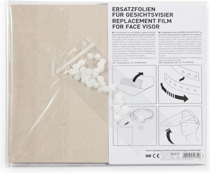 Produktbild Durable Ersatzfolien (Schutzbrille Etui)