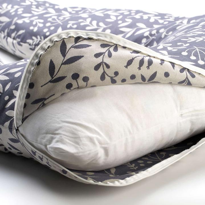 Image du produit Coussin d'allaitement et de sommeil Flora Cool Grey