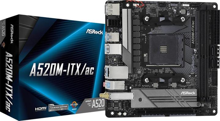 AsRock A520M (AM4, AMD A520, Mini-ITX)
