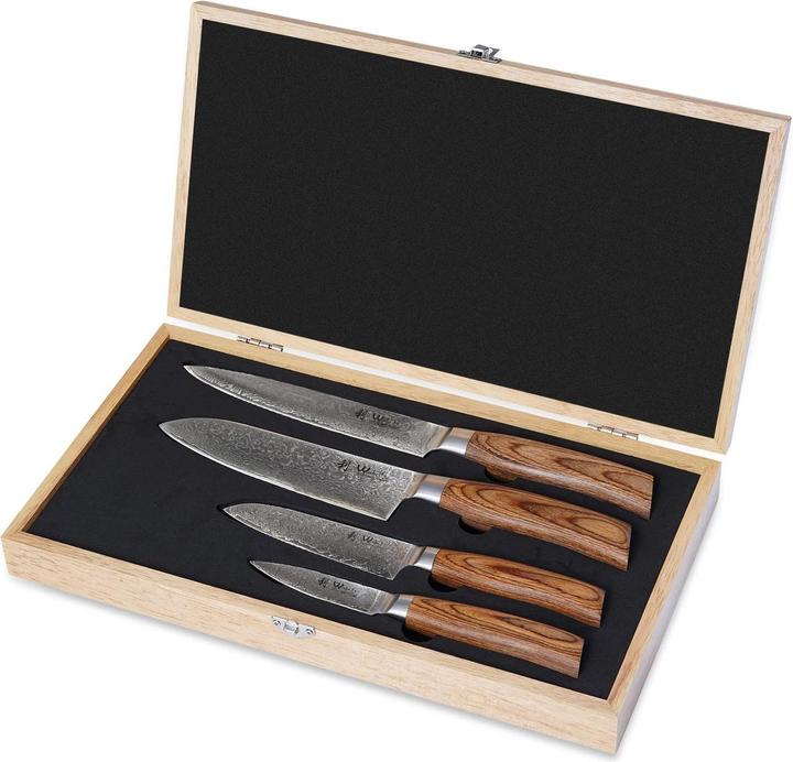 Actual product image Wakoli Damascus Knife Set of 4 EDIB Pro Series (17 cm)