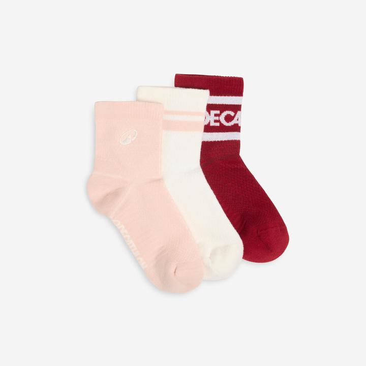 Immagine prodotto Decathlon Socken Low 3er-Pack - rosa/weiss (43, 46)