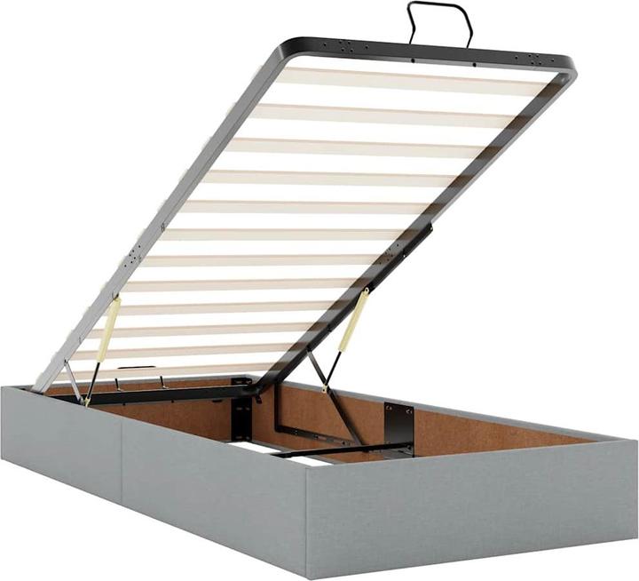 Immagine prodotto VidaXL Ottomana con materasso in tessuto grigio chiaro 100x200 cm (100 x 200 cm)