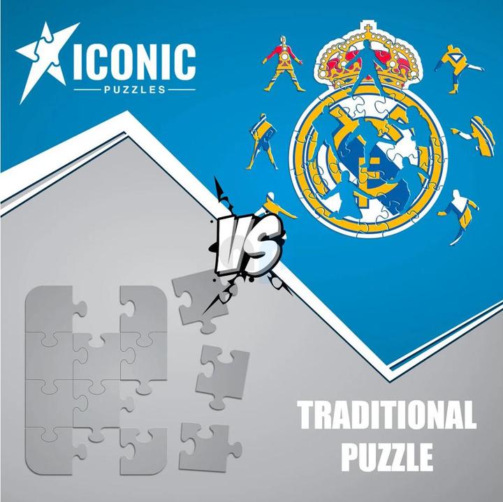 Immagine prodotto Iconic Real Madrid CF - Logo - Puzzle in Legno Taglia S (150 Pezzi) (150 pezzi)