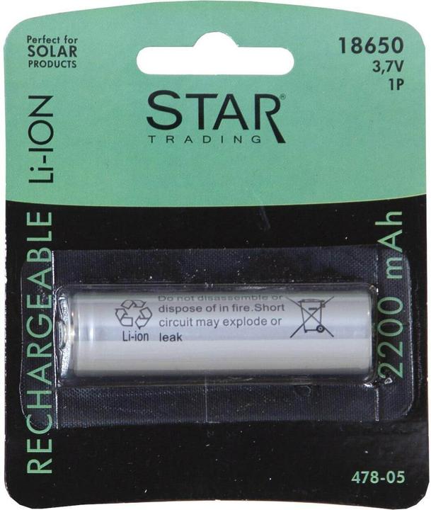Image du produit Star Trading Batterie (1 pcs, 18650, 2200 mAh)