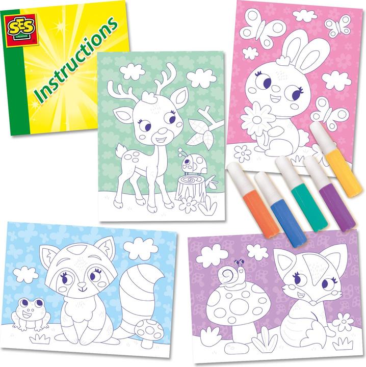Productafbeelding Ses Creatieve gekleurd zand kunst - Bosdieren