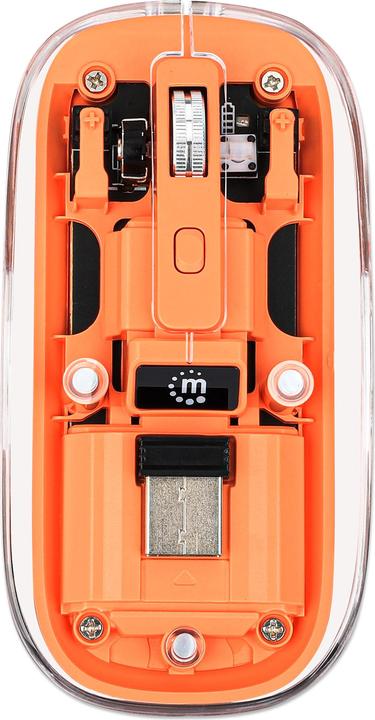 Actual product image Manhattan MH Transparent 4D mouse, White (Wireless)