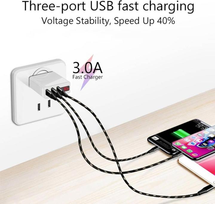 Produktbild Eaxus USB-Ladegerät 3-Fach mit Spannungsanzeige