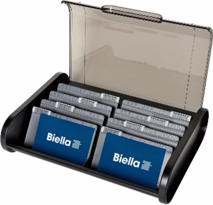 Biella Business Card Box 60 x 245 x 180 mm Black/Grey (60 x 245 x 180 mm)