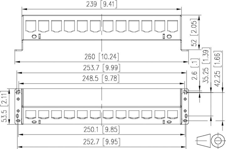 Immagine prodotto Metz Connect 130927-1200-E Pannello patch SmartConnect 12 porte Modulo MC