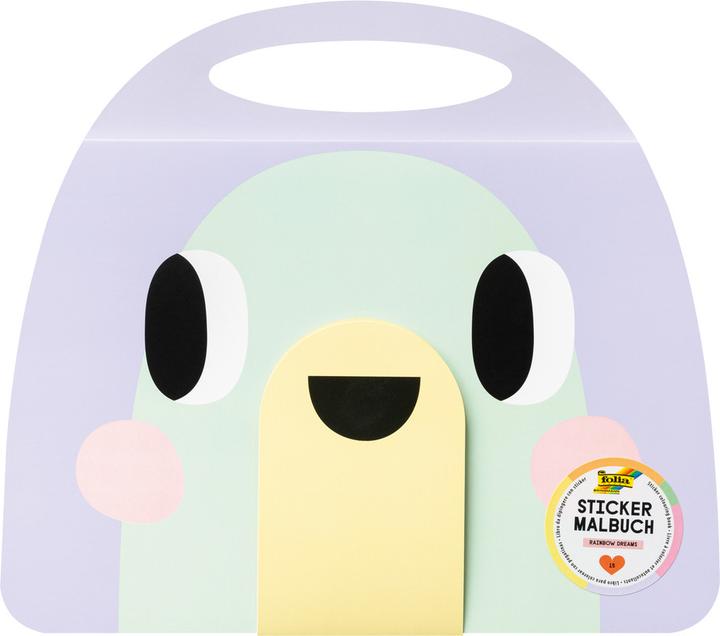 Produktbild Folia Bringmann 82304 - Sticker Malbuch Rainbow Dreams, Stickerbuch mit 15 vorgedruckten Seiten zum