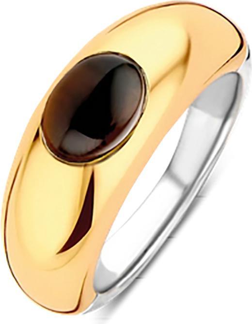 Actual product image Ti Sento Milano Ring with Crystal brown bicolour 12173TB (56, 925 Silver)