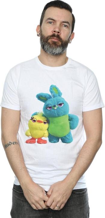 Actual product image Disney Mens Toy Story 4 Ducky And Bunny T-Shirt (S)