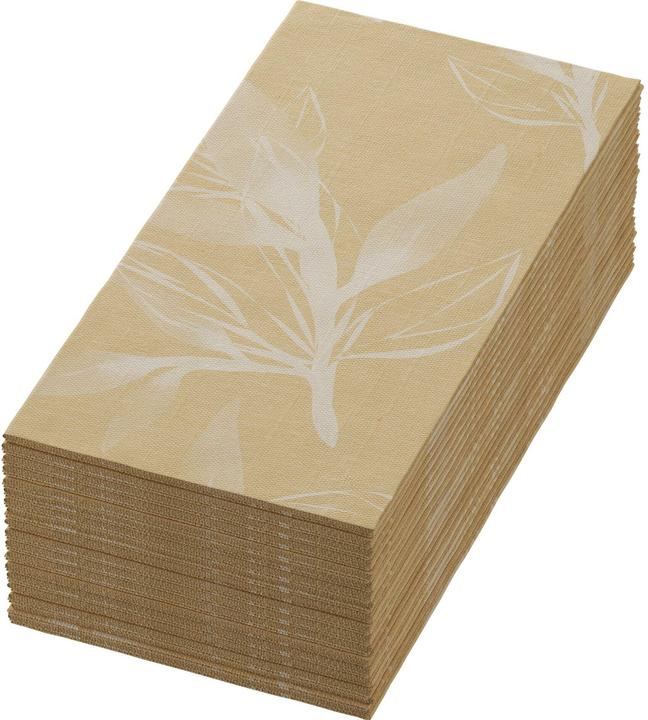 Duni Bio-Dunisoft-Serv. 40x40cm Leaves natural 60P. (60 x, 40 x 40 cm)