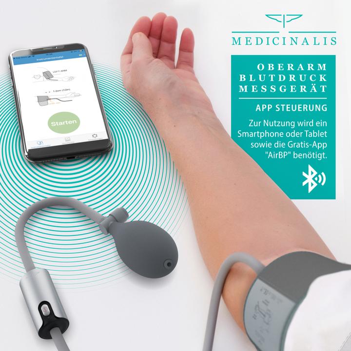 Actual product image Medicinalis Upper arm blood pressure monitor, with Bluetooth, for app, blood pressure & pulse measurement (Blood pressure monitor upper arm)