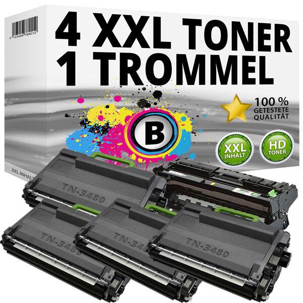 Produktbild Druckfuxx 4x Toner + Trommel kompatibel Brother HL-L5000-D L5100DN L5200DW L6250