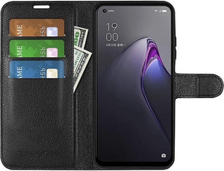 Produktbild Cover-Discount OPPO Reno8 - Leder Etui Hülle schwarz (Oppo Reno 8)