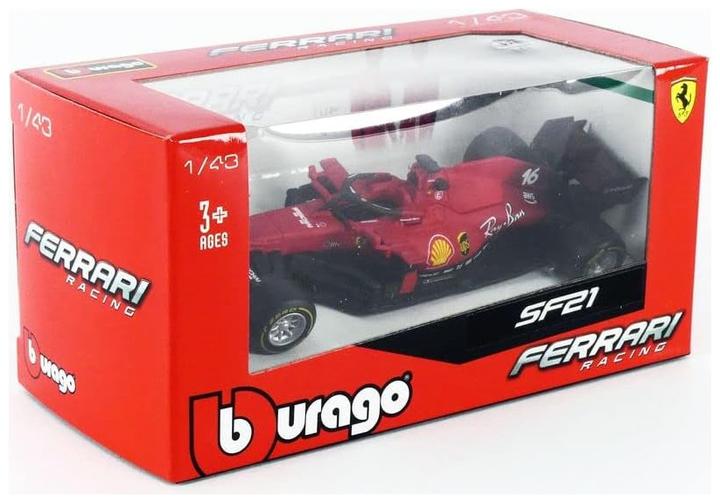 Produktbild Bburago 18-36829 v1 Μεταλλικό Συλλεκτικό Αυτοκινητάκι Ρεπλίκα F1 Ferrari SF21 #16 Charles Leclerc κλ