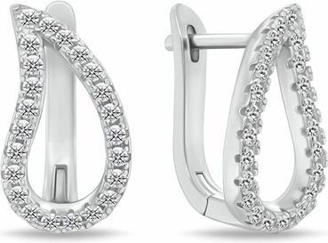 Image du produit Brilio Silver - Belle boucle d'oreille papillon en argent avec zircons EA1114WP