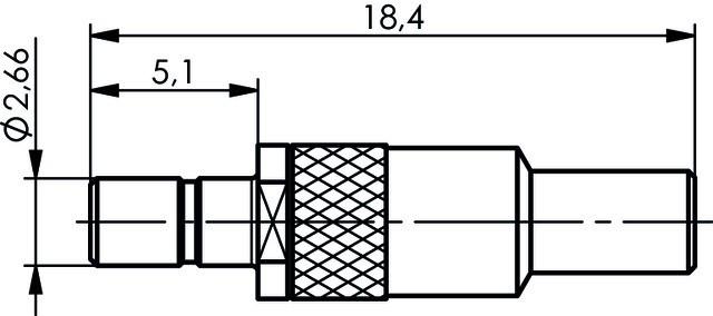 Produktbild Telegärtner SSMB-Stecker Stecker, gerade 50 Ohm J01190A0011 1 St. (50 dB, Antennenkabel)