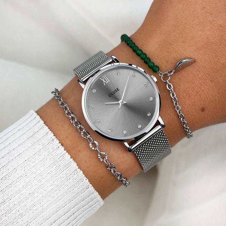 Actual product image Cluse Minuit Mesh Silver (Analogue wristwatch, 33 mm)