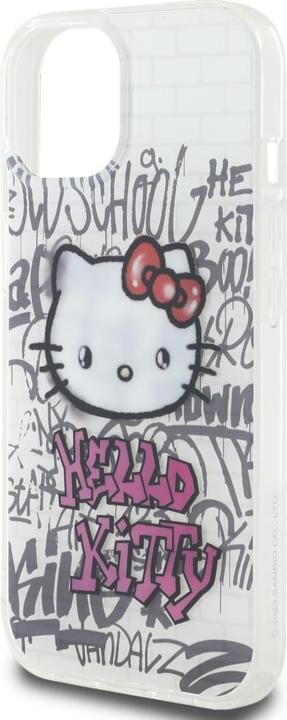 Immagine prodotto Hello Kitty HKHCP15SHDGPHT Custodia rigida per iPhone 15 6.1" biały/bianco IML Kitty On Bricks Graffiti (Apple iPhone 15)