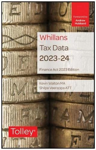 Immagine prodotto Tolley's Tax Data 2023-24 (Finance Act edition) (Inglese, Claire Hayes, Shilpa Veerappa, 2023)