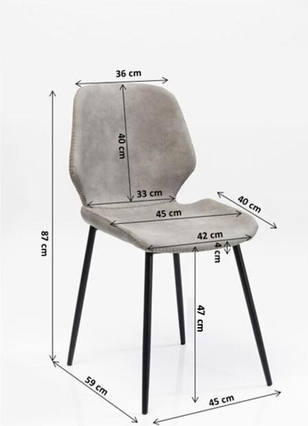 Actual product image Kare Design Stuhl Honey Moon Grau