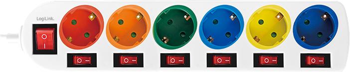 Actual product image LogiLink 6x CEE 7/3 (6 x, CEE 7/3, 1.50 m)