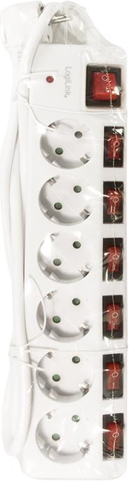 Actual product image LogiLink 6x CEE 7/3 (6 x, CEE 7/3, 1.50 m)