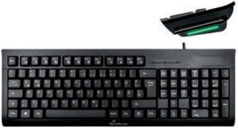 MediaRange KEYBOARD QWERTY BLACK MROS114 with cable SmartCard (DE, Cable)
