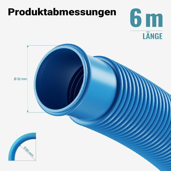 Image du produit Wiltec Teichtip ® 6m - 32mm - Tuyau de piscine flottant sections double manchon 165g/m - Made in Europe