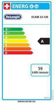 Energie-Label De'Longhi Ecam 23.120.B