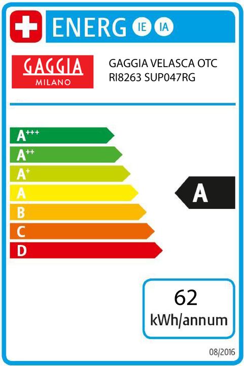 Energy Label Gaggia RI8263/01 - Velasca otc Prestige
