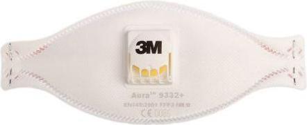 Produktbild 3M Aura+ Series Disposable Face Mask for General Purpose Protection, FFP3, Valved, Fold Flat, 10 per (FFP3, 10 x)