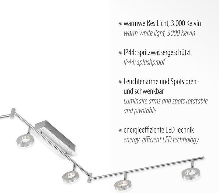 Image du produit Paul Neuhaus LED Deckenlampe IP44 matt IP44 Badleuchte (4500 lm)