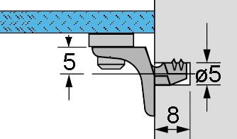 Immagine prodotto Hettich Reggipiano per piani in vetro Sekura 8 (500 pz.)