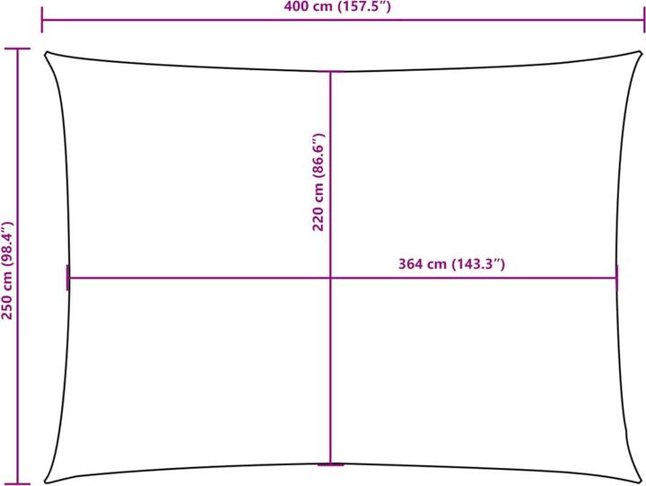 Produktbild VidaXL Sonnensegel (250 x 400 cm)