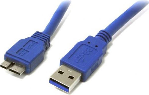 Image du produit Techly Câble plat USB3.0 fiche type A fiche micro B bl (1 m, USB 3.2)