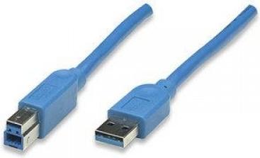 Actual product image Techly USB3.0 cable plug type A/plug type B (0.50 m, USB 3.0)