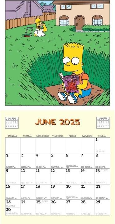 Produktbild The Simpsons Wandkalender 2025 Quadratisch (30 x 30 cm, Deutsch)