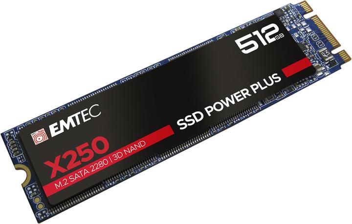 Actual product image Emtec Hard disk SSD X250 512 GB M.2 2280 SATA III (ECSSD512GX250) (512 GB, M.2 2280)
