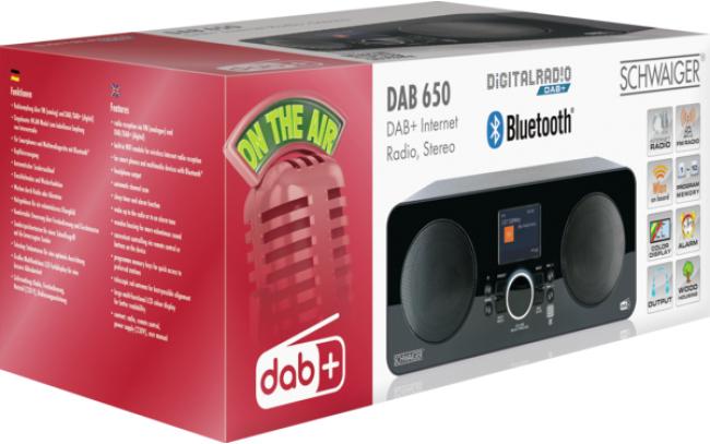 Actual product image Schwaiger DAB650513 (Web radio, DAB+, Bluetooth, Wi-Fi)