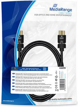 Image du produit MediaRange HDMI (Typ A) — HDMI (Typ A) (2 m, HDMI)