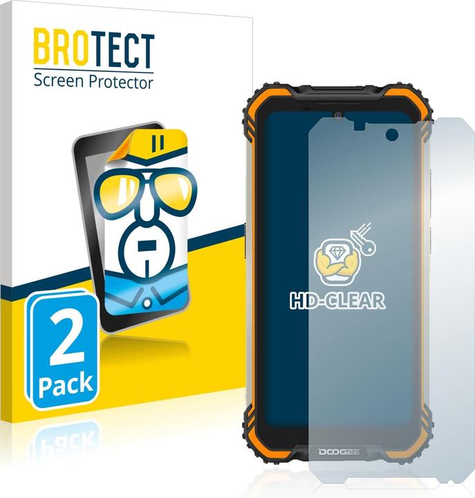 Actual product image BROTECT Screen Protector Clear (2 Piece, Doogee S58 Pro)