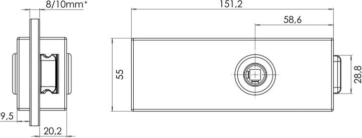 Actual product image Griffwerk All-glass door fitting set PURISTO S UV