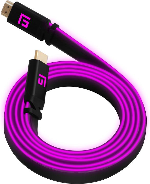 Actual product image Floating Grip HDMI Cable High Speed 8K/60Hz LED 1.5m pink (1.50 m, HDMI)